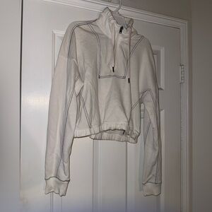 Hollister Off-White Hoodie with Dark Accents